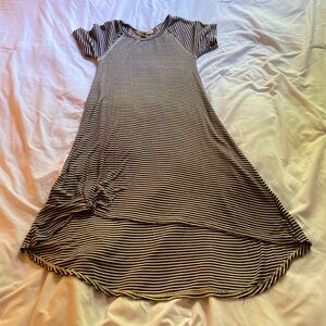 Billabong navy & cream high low tshirt dress small petite
